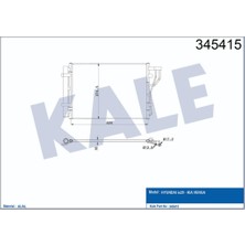 Klima Kondenseri IX20 1.4 1.6 2010- Kia Venga 1.4 1.6 Cvvt 2010-