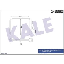 Kalorifer Radyatörü Brazing Astra F Astra G Astra H (Yüzüklü)