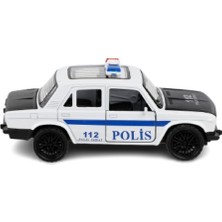 Vardem 1/36 Ölçek Metal Çek-Bırak Metal Model Polis Arabası
