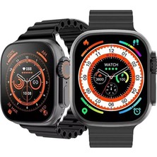 800-1000 Mah Ultra Watch8 Aklı Saat Android Ios 1.99 Inç 45MM Yedek Kordon Hediyeli  45 mm Çok R