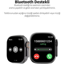 800-1000 Mah Ultra Watch8 Aklı Saat Android Ios 1.99 Inç 45MM Yedek Kordon Hediyeli  45 mm Çok R