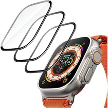 Apple Watch Ultra 49 mm Cam Ekran Koruyucu Tam Kaplayan 49MM Ekran Koruyucu Apple Watch Ultra 2