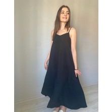 Nice Boutique Ip Askılı Salaş Maxi Boy Kadın Elbise