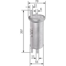 Bosch Bmw X5 3.0i Bosch Mazot Yakıt Filtresi E53 2000-2006