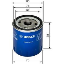 Bosch Peugeot Partner 1.9 Diesel Bosch Yağ Filtresi 1998-2002