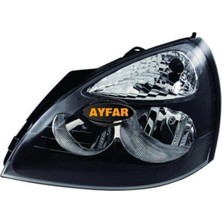 Parçafix Far Sağ Clıo Sıyah Motorlu Tıp 2001-2005
