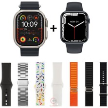 Gümüş Watch Ultra 2 + Watch 9 I50 Suit Max 7 Kordonlu Akıllı Saat 200-300 Mah Ithalatçı Garantili 6