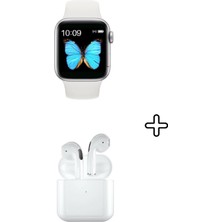 Ithalatçı Garantili Iphone 11,12 Pro Max Uyumlu Watch 6 Series Akıllı Saat  Beyaz Pro5 Bluetooth Ku