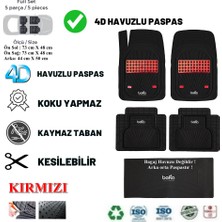 Zeyno Ticaret Honda Accord Sedan 2014 Uyumlu Havuzlu Ünıversal Yeni Nesil Plus Paspas Siyah - Kırmızı