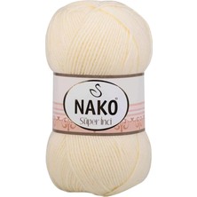 Nako 1 Adet Süper Inci El Örgü Ipi 100 gr Krem 256
