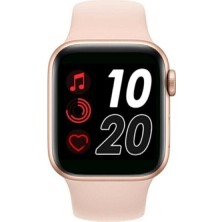 300-400 Mah Iphone 11 Uyumlu Watch 6 Series Akıllı Saat + Pembe Tws I12 Bluetooth Kulaklık 41-45 mm