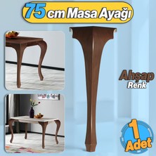 Badem10 Lukens Masa Dresuar Ayağı 75 cm Plastik Ahşap Ayak Mutfak Yemek Masası Mobilya Ayakları Kahverengi