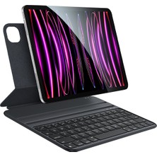 Fogy Ipad Pro 4.nesil 11" Inç (M2 Çipli) Uyumlu Case Magic Keyboard Folio Utra Slim Klavyeli Tablet Kılıf