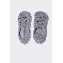 DeFacto Kadın Kedi Temalı Pelüş Ev Çorabı N1336AZ24AU