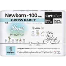 Sleepy Bio Natural Premium Plus Gross Paket Bebek Bezi 1 Numara Newborn 100 Adet