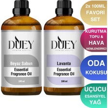 Duey 2x 100 ml Beyaz Sabun&lavanta Uçucu Yağ, Mum Esansı, Oda Kokusu, Hava Nemlendiricisi