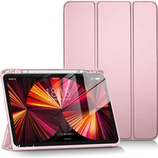 MTK Moveteck İpad Air 13 2024 Uyumlu Kılıf Akıllı Smart Uyku Modlu Pen Kalem Bölmeli Katlanabilir Renkli Standlı