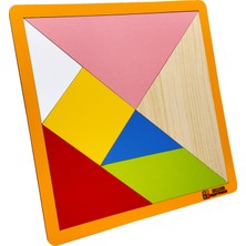 Hamaha Eğitici Ahşap Oyuncak | Mega Boy Ahşap Tangram (28 cm x 28 Cm)