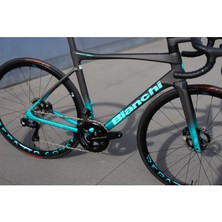 Bianchi Specialissima Rc Dura Ace Di2 12S Hd W/powermetre Karbon Yol Bisikleti Siyah - Celeste 50CM