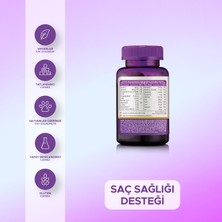 Perfectil At kuyruğu Ekstresi, Üzüm Çekirdeği Ekstresi, Biotin İçeren Vegan Saç Sağlığı Vitamini 60 Gummies