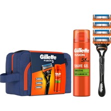 Gillette Fusion H+4 + Fusion Jel 200ML + Çanta