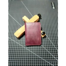 FH Leather Goods Hakiki Deri Araç Ruhsat Kabı Kılıfı (Premıum)(Isim Ve Logo Isteğe Göre Yazılır)(Mürdüm)