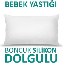 Suvay Antialerjik Bebek Yastığı Boncuk Silikon Yastık 35X45 cm 225 Gram Pamuklu Kılıf