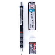 Oppland Kırtasiye Rotring Tikky 2b Uçlu Kalem Orijinal Silgi Hediyeli 0.7 mm Ergonomik Dayanıklı Set