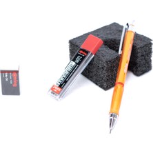 Oppland Kırtasiye Rotring Visuclik 2b Uçlu Kalem Orijinal Silgi Hediyeli 0.7 mm Dayanıklı Set