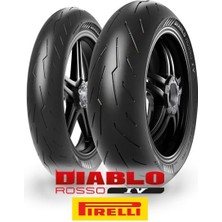 Pirelli Set 120/70ZR17 ve 180/55ZR17 Diablo Rosso Iv Ön Arka Takım Lastik