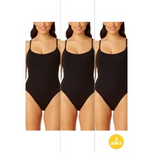 Cnt Kadın Ip Askılı Çıt Çıtlı Kancalı Body 3'Lü Paket