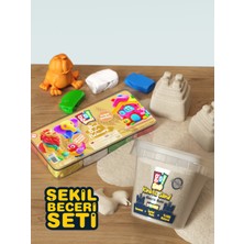 Go Toys Şekil Beceri Seti – 1000 gr Kinetik Kum + 420 Gram Doğal Oyun Hamuru