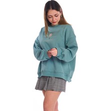 Moide Oversize Nakışlı Unisex Sweatshirt