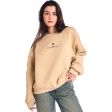 Moide Oversize Nakışlı Unisex Sweatshirt