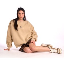 Moide Oversize Nakışlı Unisex Sweatshirt