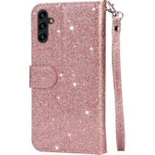 Mays Home1 Samsung Galaxy A14 Için Fermuarlı Cebi Durumda 5g Glitter Cüzdan Kılıf Pu Kart (Yurt Dışından)