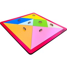 Hamaha Eğitici Ahşap Oyuncak | Tutmalı Ahşap Mega Tangram 28 cm x 28 cm