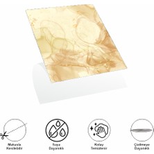 HY Fusion Decohandy 30X30 cm Pvc Duvar Karosu 4 Lü Paket - Sarı Mermer