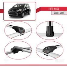 Ford Kuga (C394) 2008-2012 Arası ile Uyumlu Ace-1 Ara Atkı Tavan Barı Gri 2 Adet