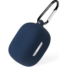 Gpack Anker Soundcore R50I Uyumlu Mat Kancalı Silikon Kılıf Lacivert