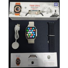 T 800 Ultra  Watch 49 mm Çift Kordon Nabız Ölçer Android ve Ios Desteklidir Watch 8 Ultra