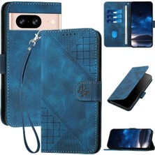 MY Boutique1 Ayrılabilir El Kayışı Kabartmalı Kelebek ile Google Piksel 8 Için Flip Case (Yurt Dışından)