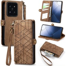 MY Boutique1 Xiaomi 14T Darbeye Cüzdan Basit Iş Deri Kılıf Için Flip Case (Yurt Dışından)