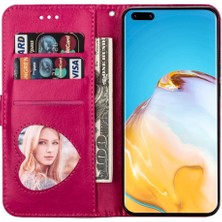 MY Boutique1 Huawei P40 Pro Pu Deri Manyetik Kapatma Kartı Için Fermuarlı Cebi Durumda (Yurt Dışından)