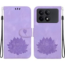 MY Boutique1 Xiaomi Poco X6 Pro 5g Için Flip Case Kickstand Kabartma Lotus Çiçek (Yurt Dışından)