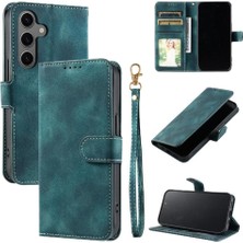 MY Boutique1 Samsung Galaxy S24 Için Flip Case Pu Deri Manyetik Kickstand Bilek Kayışı (Yurt Dışından)