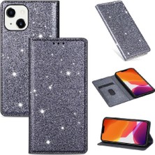 MY Boutique1 IPhone 14 Için Glitter Flip Case Pu Deri Kart Tutucu Manyetik Kapatma (Yurt Dışından)