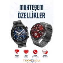 Siyah Dt3 Mate Çift Kordon Akıllı Saat  Watch Siri Nfc Gps 2 Yıl 2000-3000 Mah 44 mm Ithalatçı