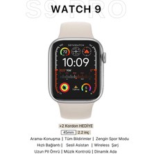 Bej Watch S9 Pro Akıllı Saat Iphone ve Android Tüm Telefonlara Uyumlu watch 1 Yıl  45 mm 20