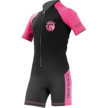 Cressi Little Shark Junior Shorty Dalış Elbisesi Black / Pınk-2mm - 13/14 Yaş